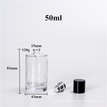 50ml 100ml Glass Bottle With Anodized Aluminum Cap For Lotion Perfume Sample